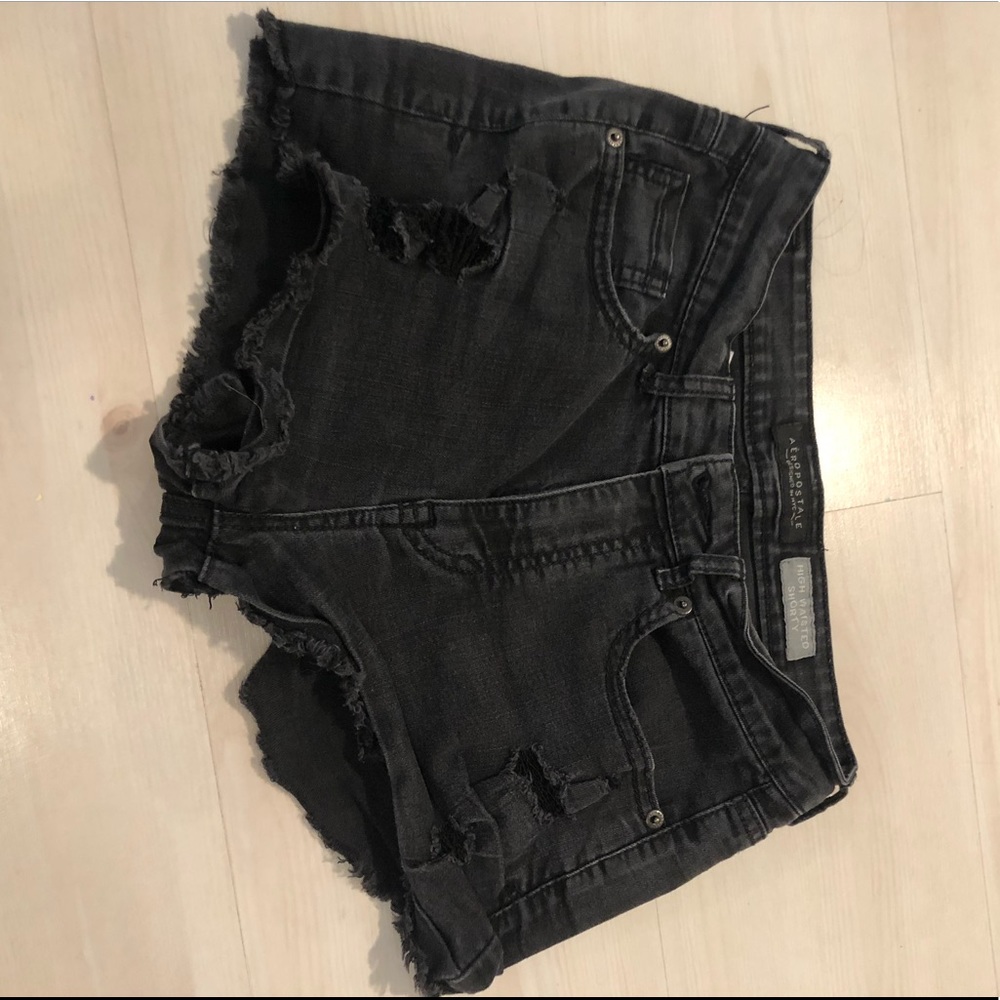 Black shortie shorts